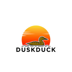 DUSKDUCK logo design for company symbol and brand