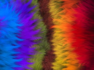 Abstract colorful texture with fur background illustration.