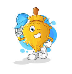 broom young boy character cartoon