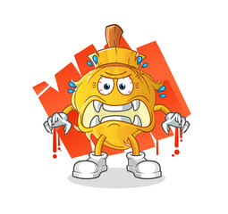 broom monster vector. cartoon character