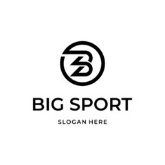 Big Sport Letter BS Logo Design 