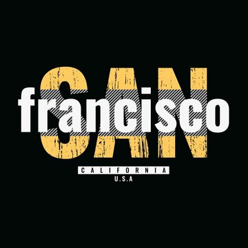 San francisco illustration typography. perfect for t shirt design
