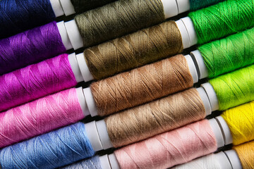 Different thread spools as background