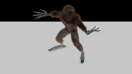 3d illustration of a werewolf