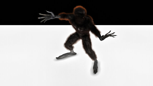 Werewolf with a very fearsome and menacing appearance