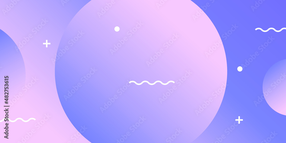 Poster tidy abstract background with geometric and memphis pattern. background with the gradient of lavende