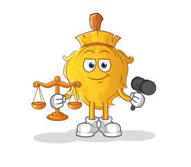 broom lawyer cartoon. cartoon mascot vector