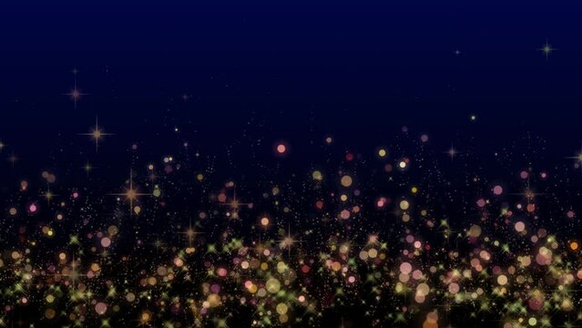 パーティクル背景　輝き湧き上がる無数の粒子