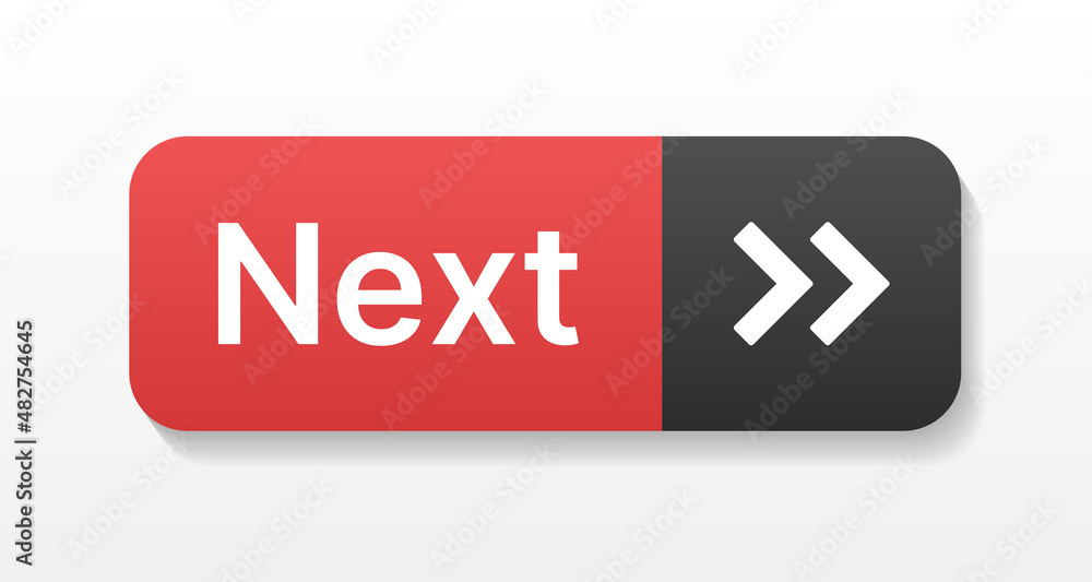 Aufkleber next arrow sign on web button.