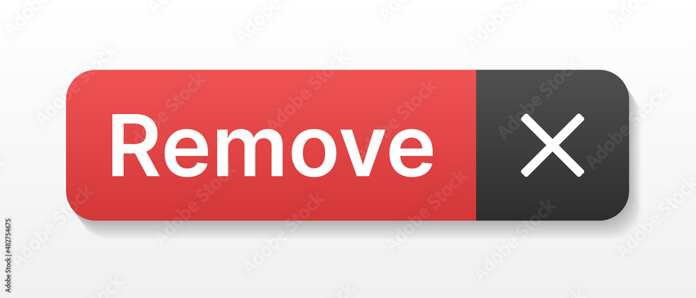 Poster Remove Button. Remove web button in red color.
