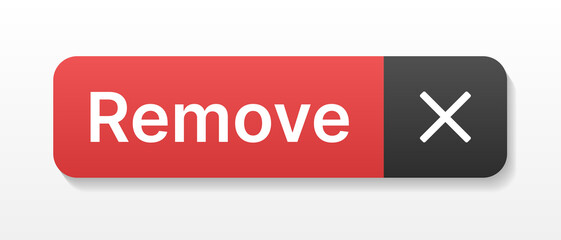 Remove Button. Remove web button in red color.
