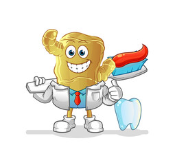 Fototapeta premium Ginger dentist illustration. character vector