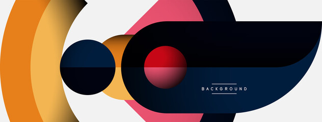 Trendy shapes, color minimal design composition, lines and shadows for wallpaper banner background or landing page