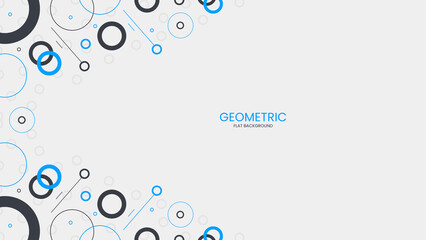 Abstract background geometric flat with circle object