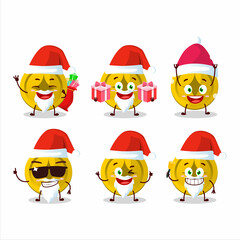 Santa Claus emoticons with gold coin cartoon character