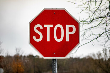 stop sign on the street