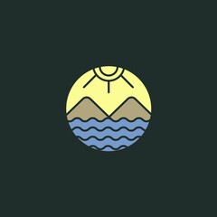 Obraz premium simple logo circle nature