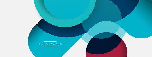 Circle and round shapes abstract background. Vector illustration for wallpaper banner background or landing page