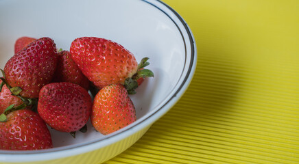 strawberries on a plate