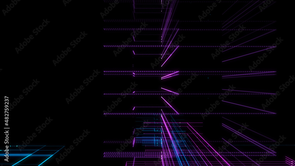 Aufkleber digital cyberspace with particles. techology background