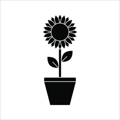 Sunflower Icon Symbol. Premium Quality In Trendy Style. vector illustration on white background