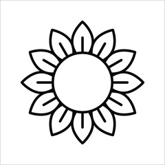 Sunflower Icon Symbol. Premium Quality In Trendy Style. vector illustration on white background