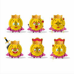 Fototapeta premium Queen and her magic clothes cartoon of gold coin wearing tiara