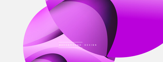 Creative geometric wallpaper. Minimal abstract background. Circle and wave composition vector illustration for wallpaper banner background or landing page