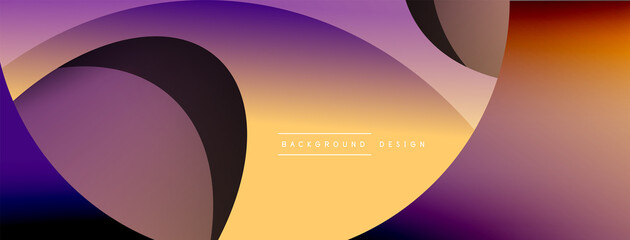 Creative geometric wallpaper. Minimal abstract background. Circle and wave composition vector illustration for wallpaper banner background or landing page