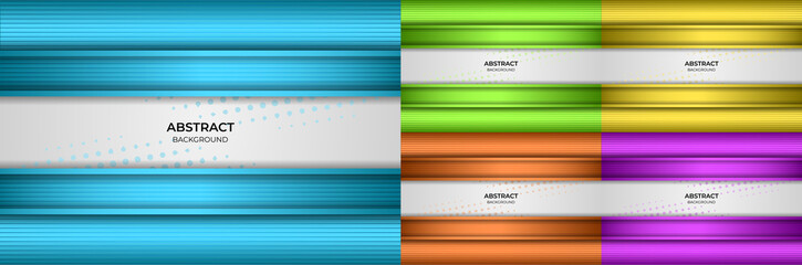 Background abstract line gradient blue, green, yellow, orange and purple style. Vector illustration