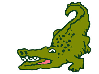 An illustration of a crocodile