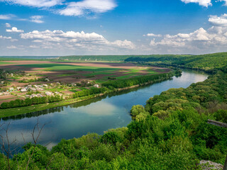 Dniester River. Ukraine. Moldova summer