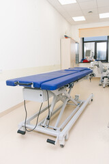 Hospital diagnostic room. Modern medical equipment, preventional medicine and healthcare concept. Modern hospital laboratory. Treatment room. Physiotherapy.