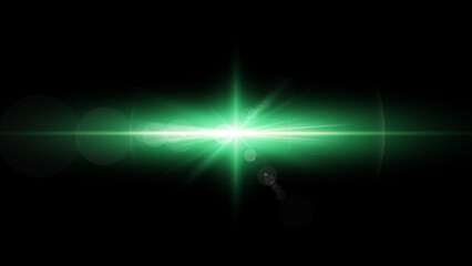 green light vector, abstract flare