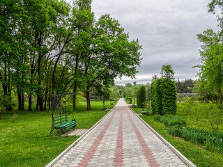 Beautiful city park in Chisinau, Moldova