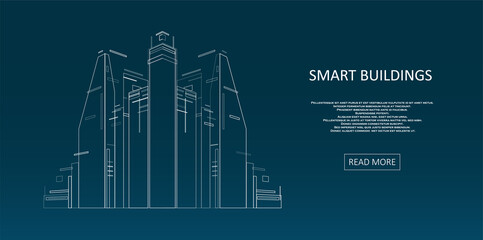 Obraz premium Future city skyline illustration