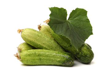 cucumbers isolated on white background