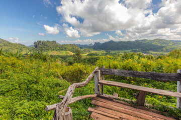 Fototapeta na wymiar Landscape of Phu-pa-pao mountain at Loei province, Thailand.