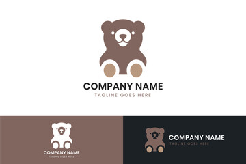 Bear logo template design. Bear vector icon design.