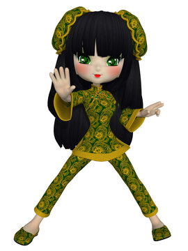 3d illustration of an cute toon figure