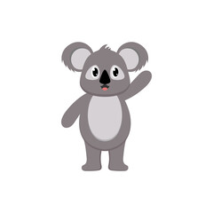 Koala baby cute animal flat illustration vector