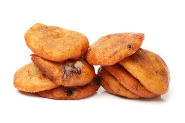 rice cracker on white background