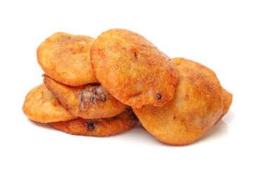 rice cracker on white background