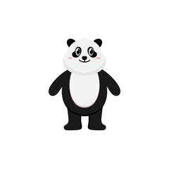 Panda baby cute animal flat illustration vector