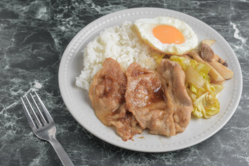 豚の生姜焼きランチ