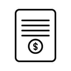 Bill Icon. websites and print media and interfaces. vector illustration