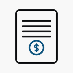 Bill Icon. websites and print media and interfaces. vector illustration