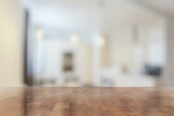 brown table in the room