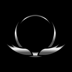 Frame on black background