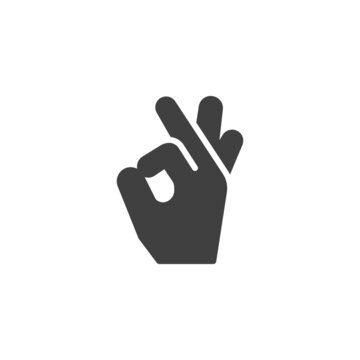 ok gesture vector icon